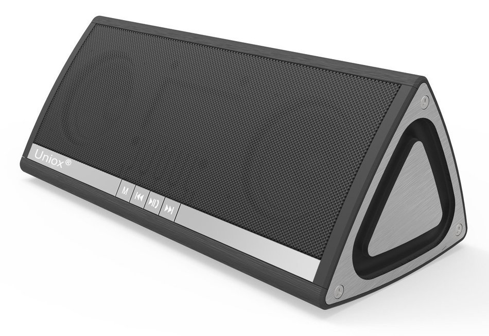 Uniox Portable Wireless Speaker Hi-Fi Enhance Bass Powerful 10W (5Wx2) Digital Tube Display (Gray) N6
