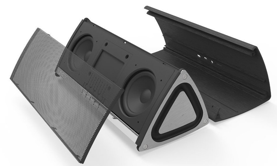 Uniox Portable Wireless Speaker Hi-Fi Enhance Bass Powerful 10W (5Wx2) Digital Tube Display (Gray) N7