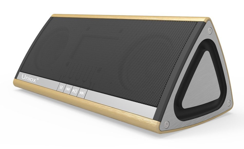 Uniox Portable Wireless Speaker Hi-Fi Enhance Bass Powerful 10W (5Wx2) Digital Tube Display (Gray) N10