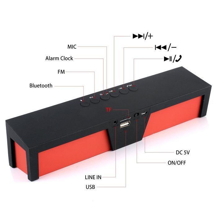 Portable Bluetooth Wireless Speaker, Wireless Bluetooth Stereo Sound Speaker, support MP3, WAV, WMA, APE, FLAC... N7