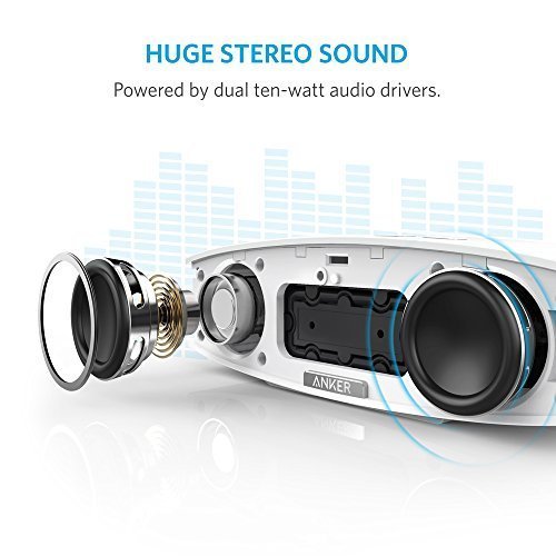 Anker Premium Stereo Bluetooth 4.0 Speaker (A3143), 20W Output from Dual 10W Drivers, with Two Passive Subwoofers... N2