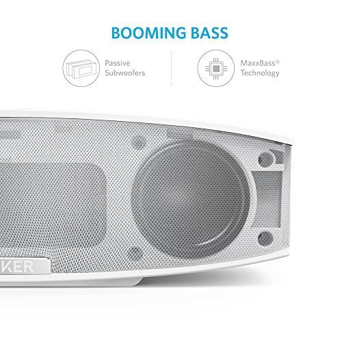 Anker Premium Stereo Bluetooth 4.0 Speaker (A3143), 20W Output from Dual 10W Drivers, with Two Passive Subwoofers... N3