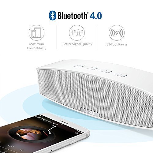 Anker Premium Stereo Bluetooth 4.0 Speaker (A3143), 20W Output from Dual 10W Drivers, with Two Passive Subwoofers... N4