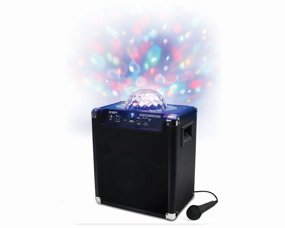 ION Audio Block Party Live | Portable Bluetooth Speaker System with Party Lights and Wheels & Handle for Transport... N14