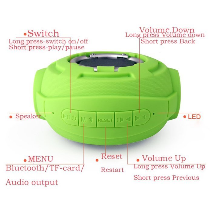 FAMEUNG Bluetooth Speaker E09 Portable Outdoor Speakers Bluetooth 3.0 Hands Free Calls Pink N3