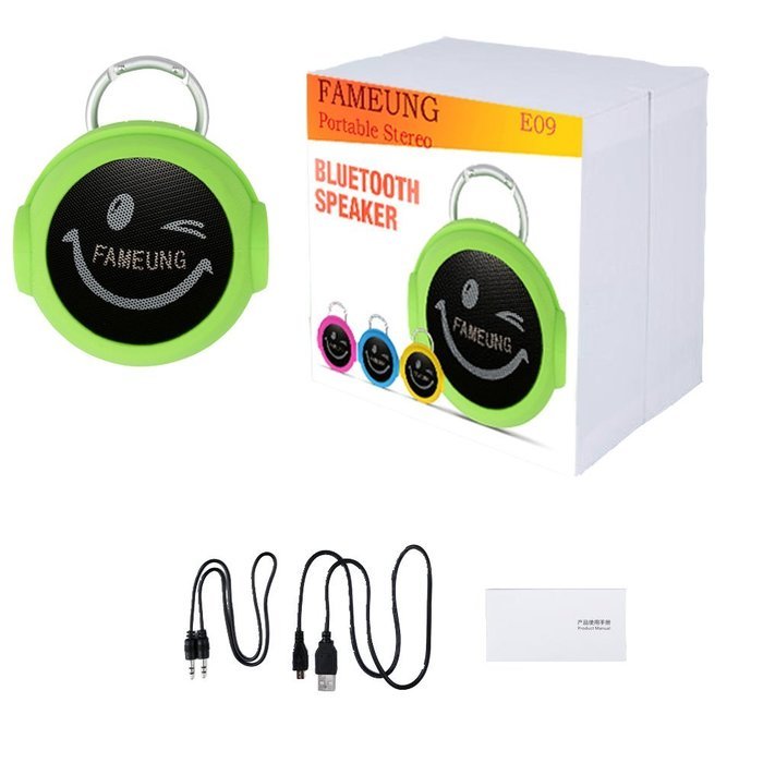 FAMEUNG Bluetooth Speaker E09 Portable Outdoor Speakers Bluetooth 3.0 Hands Free Calls Pink N6