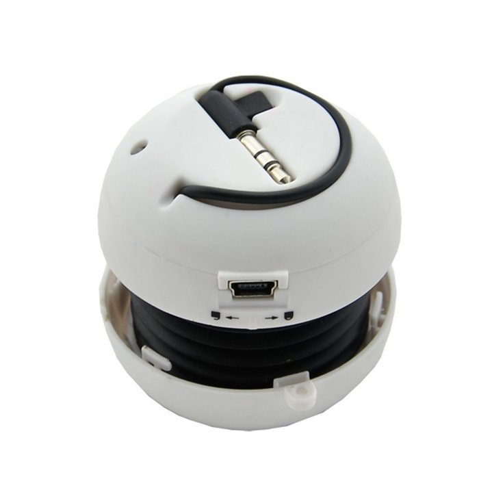 Portable USB Mp3 Stereo Mini Speaker Music MP3 Player Amplifier Loudspeaker White N3