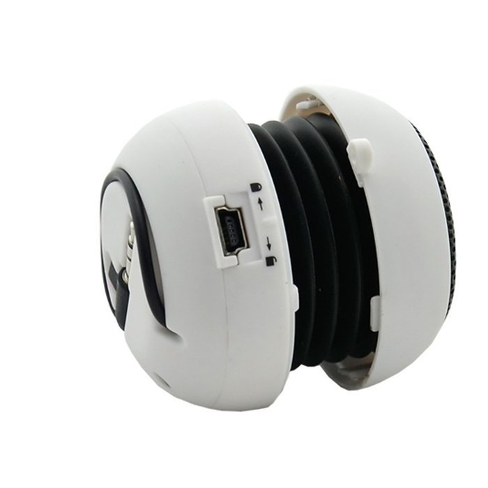 Portable USB Mp3 Stereo Mini Speaker Music MP3 Player Amplifier Loudspeaker White N4