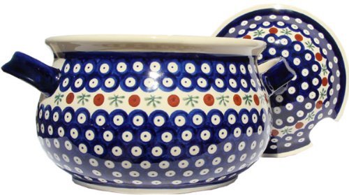 Polish Pottery Soup Tureen with Ladle 1004/1367-41 N2