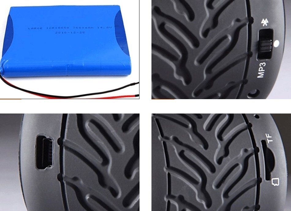 Creative Tire Shape Portable Wireless Bluetooth Speaker, Powerful Sound with Enhanced Bass, 6 Hour Battery Life... N5