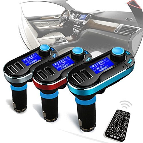 Handsfree Car Kit Wireless Radio Audio FM Transmitter MP3 Player Color Red N3