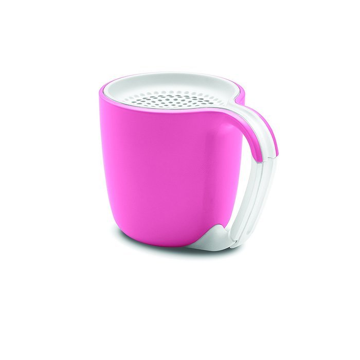 GEAR4 Espresso Small Coffee Cup Style Bluetooth Speaker with Carabineer Handle Clip (Pastel Pink) N4
