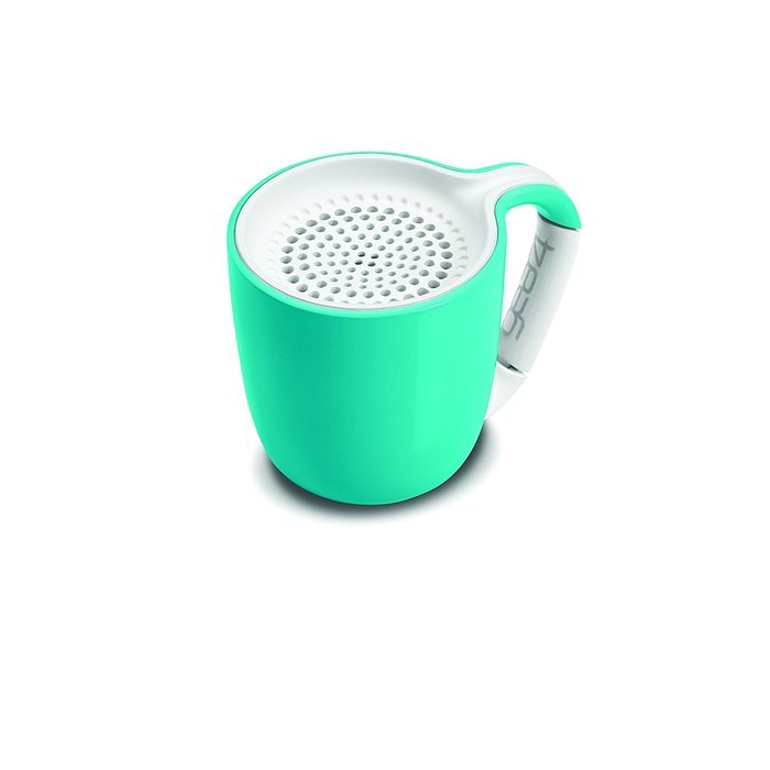 GEAR4 Espresso Small Coffee Cup Style Bluetooth Speaker with Carabineer Handle Clip (Pastel Pink) N10