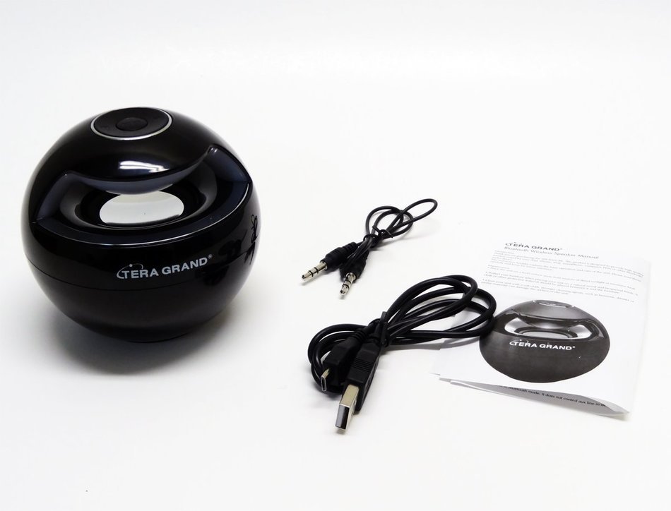 Tera Grand Premium Bluetooth Wireless Speaker with Microphone - Retail Packaging - Black N6