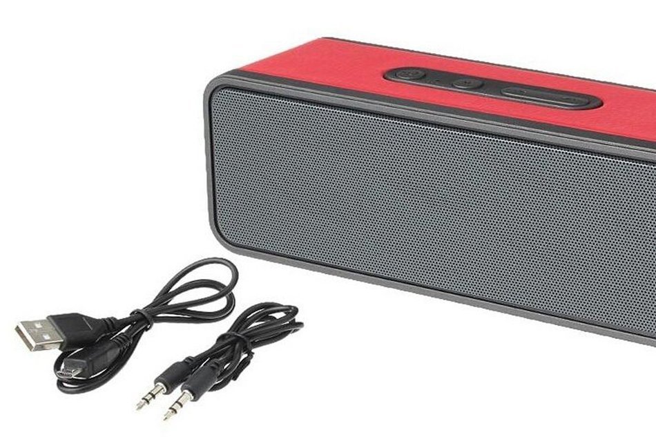 GS805 - DigitCont Bluetooth Portable Wireless Speaker + FM Radio (Handfree / Micro SD) - Red