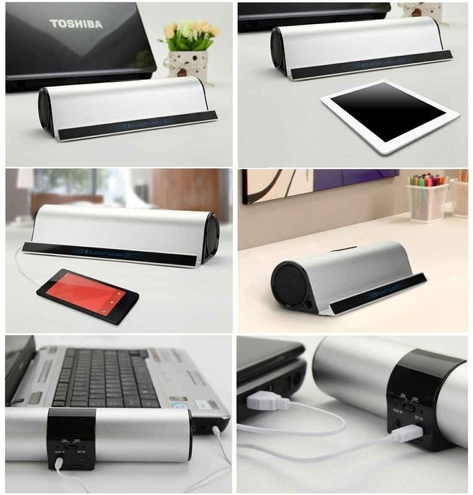 Trico-op Portable Wireless Bluetooth Speakers with External Battery and Tablet Stand For iPad iPhone iPod Smasung... N6