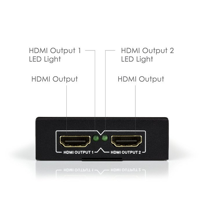 Expert Connect | 1x4 HDMI Splitter | 4 Port | 1 in - 4 out | Full HD/3D | 1080P | HDMI 1.3 | HDTV | PS4 / PS3... N10