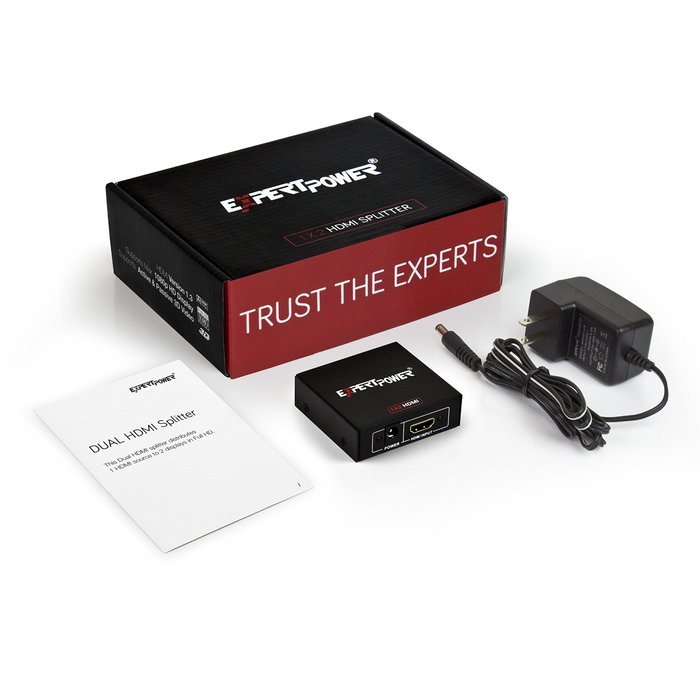 Expert Connect | 1x4 HDMI Splitter | 4 Port | 1 in - 4 out | Full HD/3D | 1080P | HDMI 1.3 | HDTV | PS4 / PS3... N11