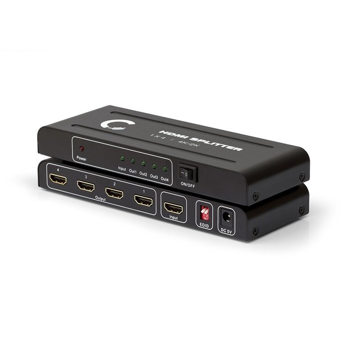 Expert Connect | 1x4 HDMI Splitter | 4 Port | 1 in - 4 out | Full HD/3D | 1080P | HDMI 1.3 | HDTV | PS4 / PS3... N31