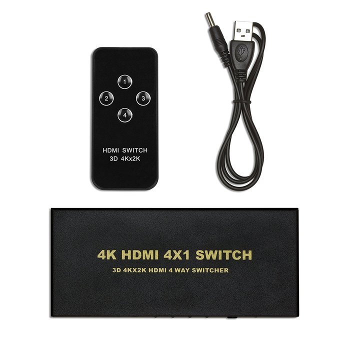 Expert Connect | 1x4 HDMI Splitter | 4 Port | 1 in - 4 out | Full HD/3D | 1080P | HDMI 1.3 | HDTV | PS4 / PS3... N42