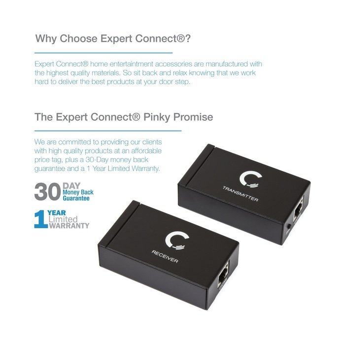 Expert Connect | 1x4 HDMI Splitter | 4 Port | 1 in - 4 out | Full HD/3D | 1080P | HDMI 1.3 | HDTV | PS4 / PS3... N47