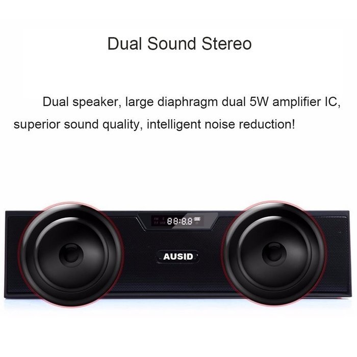AUSID Bluetooth Speaker, Outdoor Sports Surround Stereo Sound Bar, Mini Portable Wireless HIFI Subwoofer Sound... N4