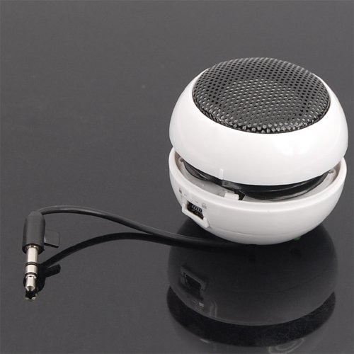 TOOGOO(R) Mini Portable Travel Bass Speaker for iPod iPhone MP3 Mobile Phone White