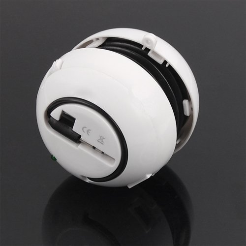 TOOGOO(R) Mini Portable Travel Bass Speaker for iPod iPhone MP3 Mobile Phone White N3