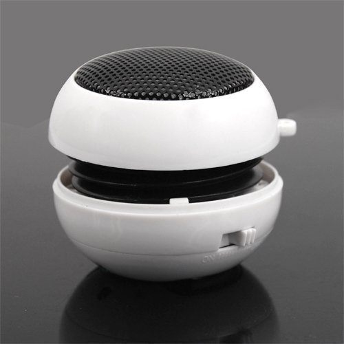 TOOGOO(R) Mini Portable Travel Bass Speaker for iPod iPhone MP3 Mobile Phone White N4