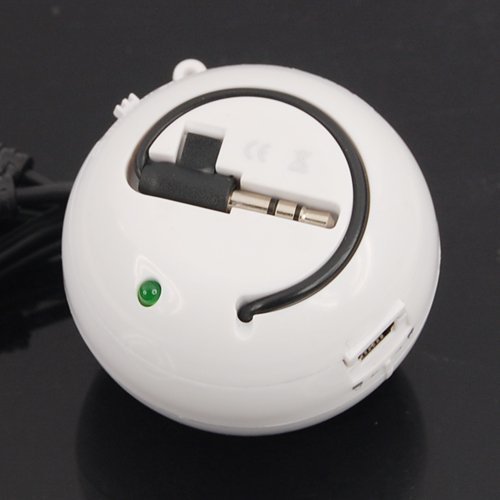 TOOGOO(R) Mini Portable Travel Bass Speaker for iPod iPhone MP3 Mobile Phone White N5