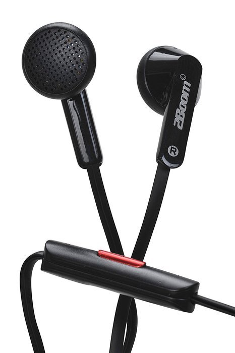 2BOOM Wired In Ear Buds Sport Noise Headphone Isolating Mic Comfort Boom buds Black
