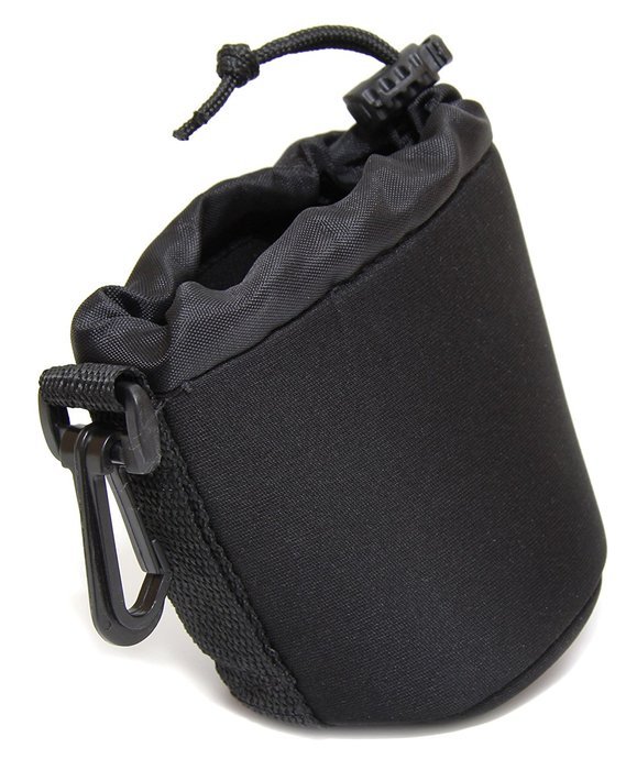 DURAGADGET Jet Black Small-Sized Protective Pouch in Neoprene for BLKBOX POP360 Bluetooth Speaker N8