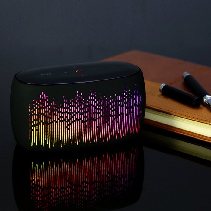 SOAIY S-52 Wireless NFC/Bluetooth 4.0 Speaker w/ LED Spectrum Light Show (Built-in MIC, AUX Jack, TF Card Slot... N6