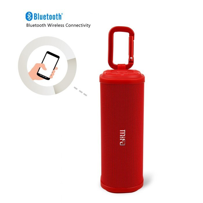 [Best Outdoor Speakers]MIFA F5 Portable Bluetooth Wireless Stereo Speaker (red) N2