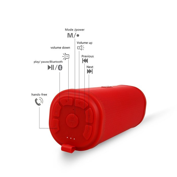 [Best Outdoor Speakers]MIFA F5 Portable Bluetooth Wireless Stereo Speaker (red) N6