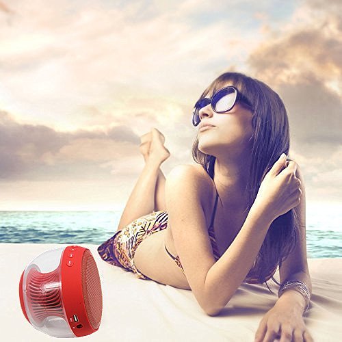 Smileto Multifunctional LED 3D Wireless Bluetooth Round Speaker With Plug-in Card, Waterproof, BASS, Call Function... N15