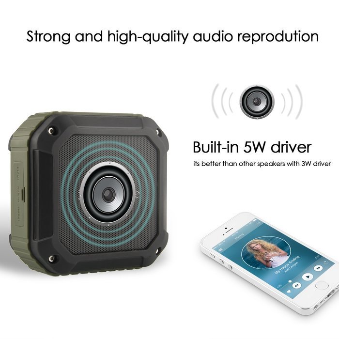 Seedforce Outdoor & Shower 5W Drive 16 Hours Playtime Bluetooth 4.1 Speaker N2