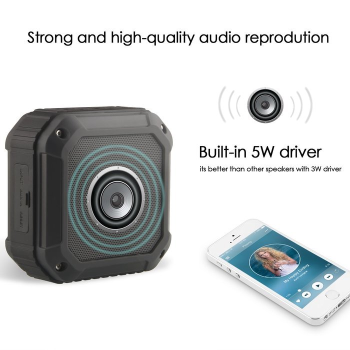 Seedforce Outdoor & Shower 5W Drive 16 Hours Playtime Bluetooth 4.1 Speaker N9