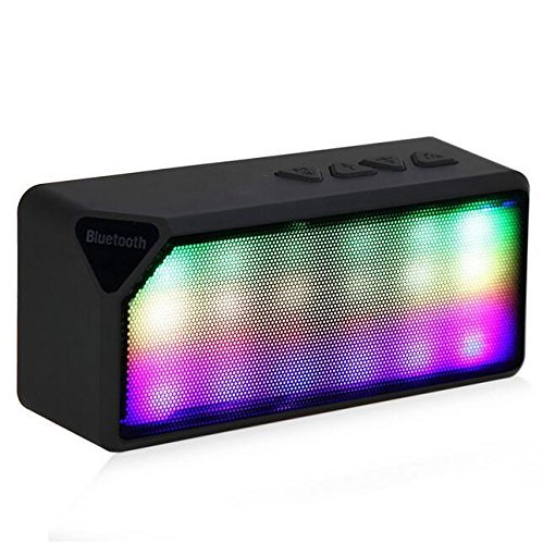 Fucan Mini Wireless LED Lights Pulse Bluetooth 2.0 Speaker Support Handsfree TF AUX FM Radio for Smart phone
