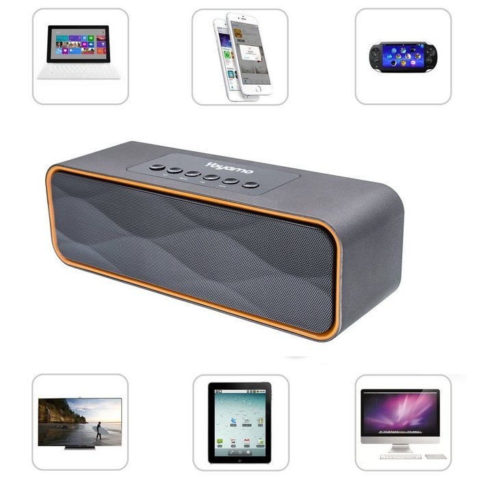 Yoyamo Portable Bluetooth Speakers Wireless Speaker with Super Bass Stereo sound for Smart Phones, Tablet, PC(... N19
