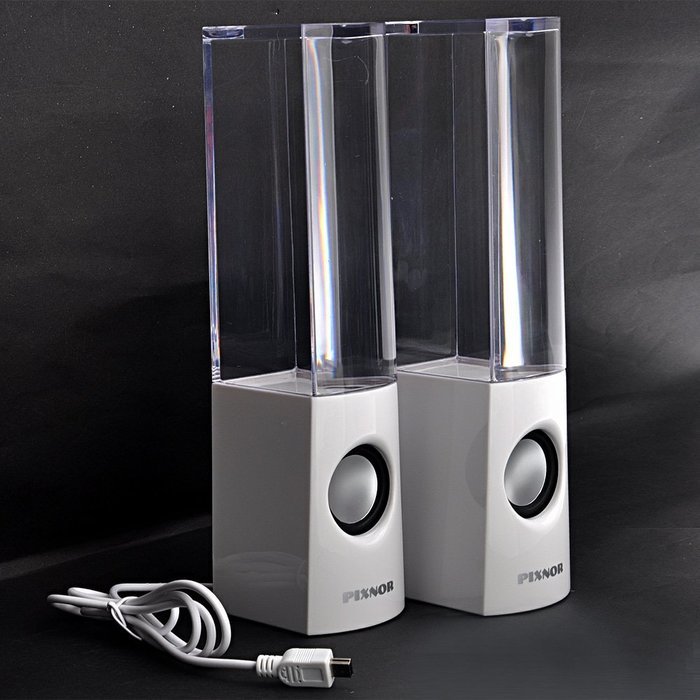 Pixnor Wireless Bluetooth Colorful LED Fountain Dancing Water Mini Speakers for iPhone / iPad / Cellphone / PC... N2