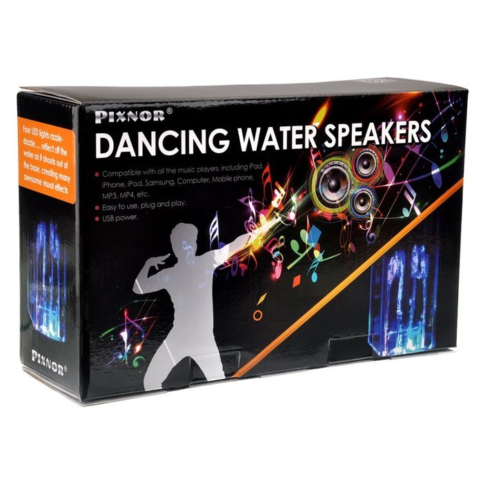 Pixnor Wireless Bluetooth Colorful LED Fountain Dancing Water Mini Speakers for iPhone / iPad / Cellphone / PC... N6