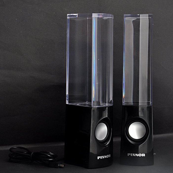 Pixnor Wireless Bluetooth Colorful LED Fountain Dancing Water Mini Speakers for iPhone / iPad / Cellphone / PC... N10