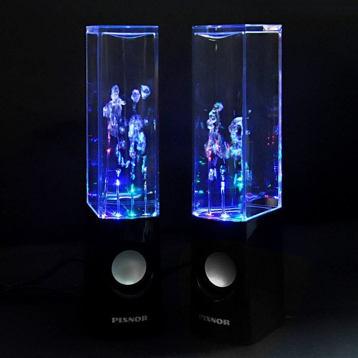 Pixnor Wireless Bluetooth Colorful LED Fountain Dancing Water Mini Speakers for iPhone / iPad / Cellphone / PC... N12