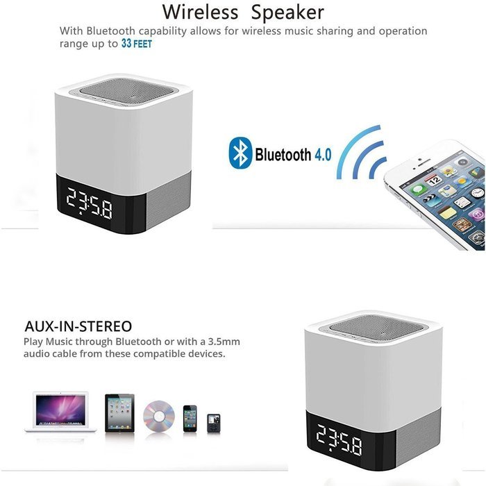 New DY-28 Wireless Bluetooth LED Speaker with USB Audio Cable Fashionable N5
