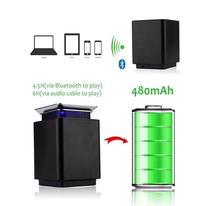Airmate &reg; Wireless Stereo Bluetooth Speakers, Portable Touch Screen LED Hands free Surround Sound Mini Speaker... N10