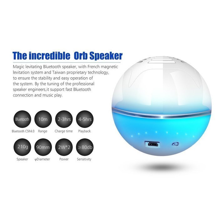 YUNTAB SC-25 Levitation Portable Wireless Bluetooth Speaker LED Floating Levitation Speaker for Android Iphone... N3