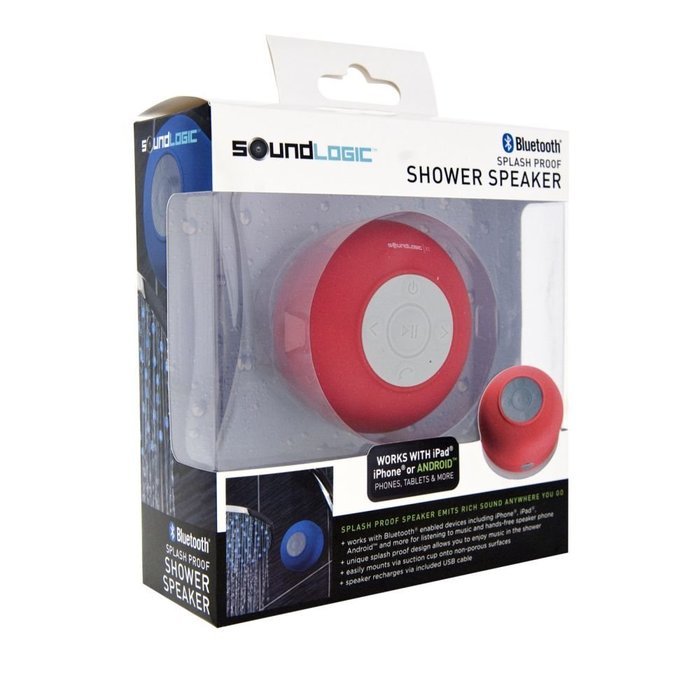 SoundLogic Bluetooth Water Splash Proof Shower Speaker & Wireless Speakerphone N2