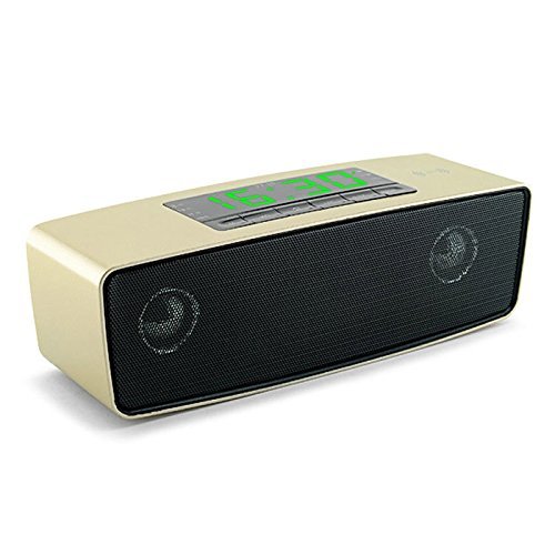 JY-16 NFC APP Control LED Display Bluetooth Speaker Mini Bluetooth Speaker Portable Wireless Speaker Color Gold N4