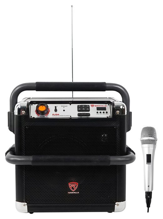 Rockville RJS8 8" Portable Rechargable Home Theatre Bluetooth Speaker+Microphone